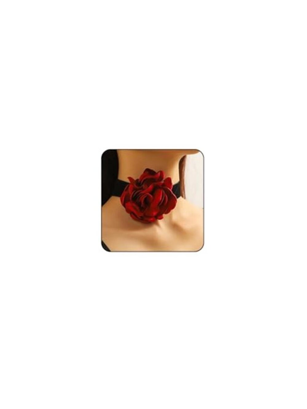Flower Necklaces for Women Red Rose Choker Necklace for Women Black Velvet